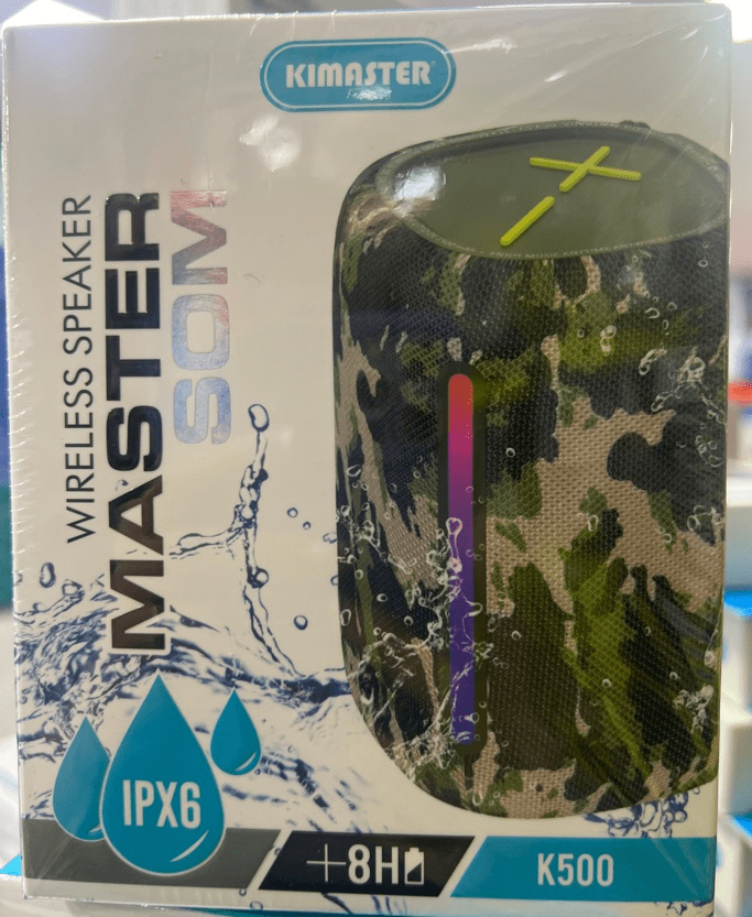 Caixa De Som 10W Resistente a água IPX6 Bateria Até 8 Horas Kimaster K500 camuflado 