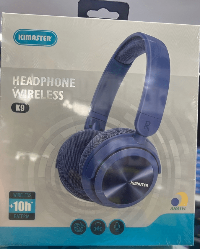 K9 Headphone Bluetooth Kimaster Original Headset Gamer Top azul