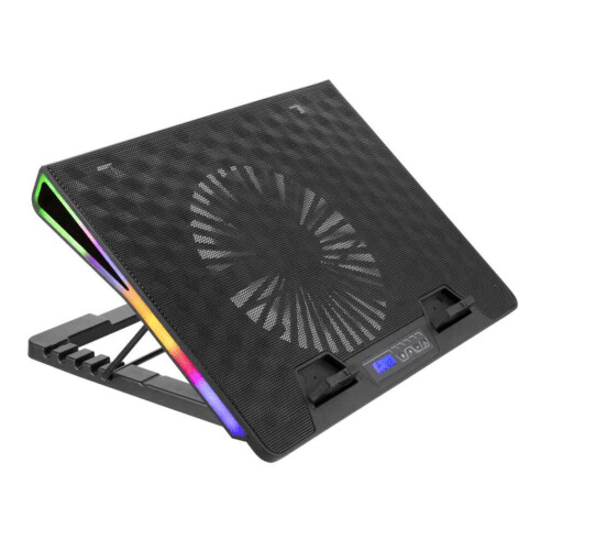 Base Gamer C3Tech para Notebook LED RGB até 17.3' Silenciosa - NBC-500BK