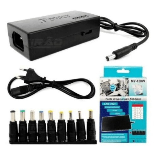 Carregador de Notebook Universal Com 10 Plugs MY-120W Inova - CAR-7007