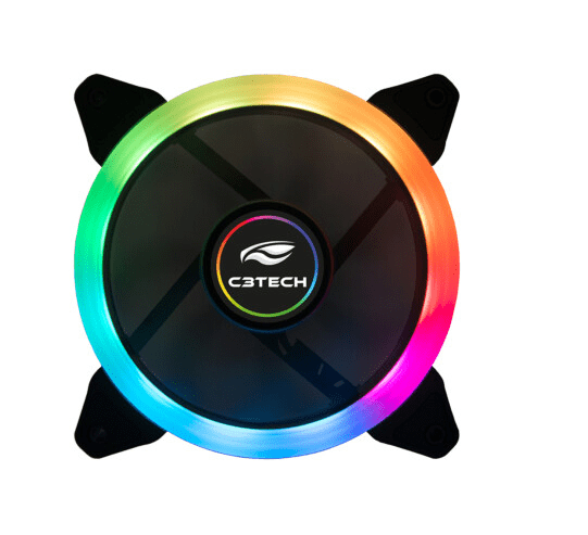 Cooler Fan C3Tech 12cm LED RGB Multi Cores - F7-L200RGB
