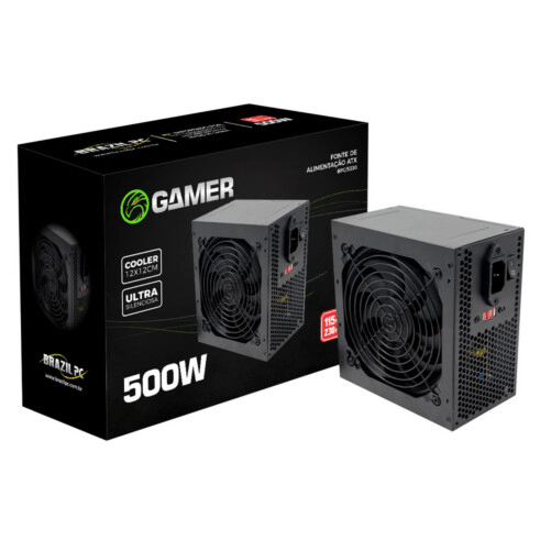 Fonte ATX Brazil PC 500W Real 24 Pinos Bivolt Manual - BPC/5330-B