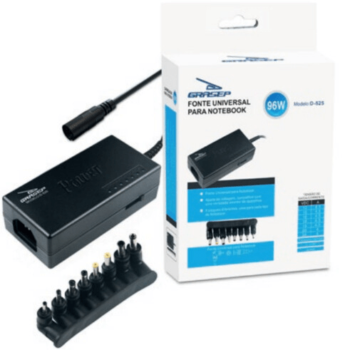 Fonte Carregador Universal para Notebook 96w 12.24v KNUP - D-525