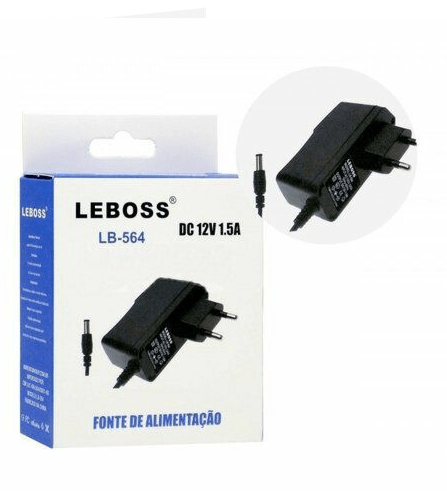 Fonte De Alimentação 12V 1.5A para CFTV Leboss - LB-564