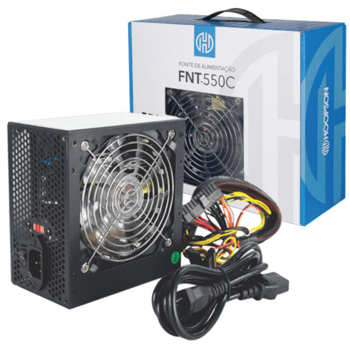 Fonte de Alimentação 550W P/ Computador HOOPSON-FNT-550C