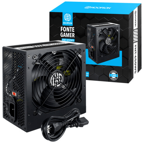 Fonte de Alimentação 650W para Computador HOOPSON - FNT-650WS