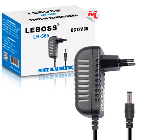 Fonte de Alimentação DC 12V 3A LEBOSS - LB-565