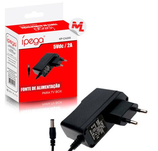 Fonte de Alimentação para Smart Tv Box 5v 2A Pino P4 (5.5 x 2.5mm) Knup - (KP-CA205)