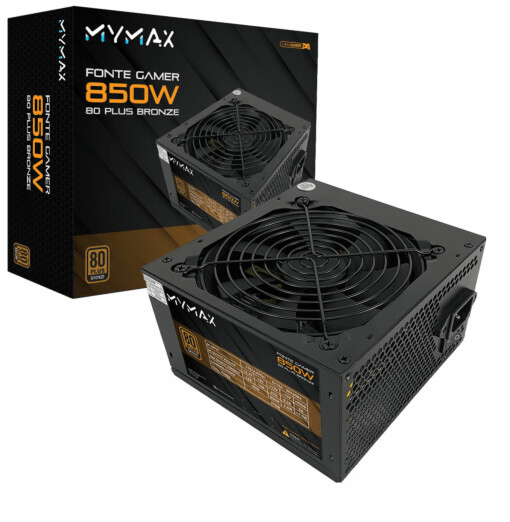 Somos importador e distribuidor de Fonte Gamer ATX Mymax 850W 80 Plus Bronze - MPSU/FP850W