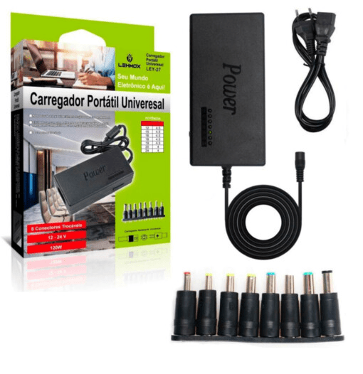 Somos importador e distribuidor de Fonte Universal para Notebook 120W com 8 Plugues - LEY-27