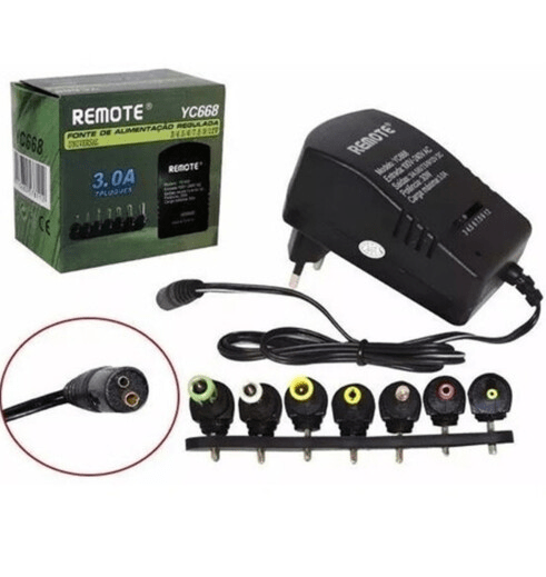 Fonte Universal Regulada 3.0 A 3.4,5.6.7,5 9.12v 7 Plugues - YC668