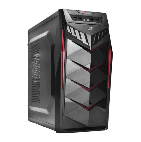 Gabinete Gamer C3Tech Mid Tower s/ fonte Audio HD - MT-G70BK