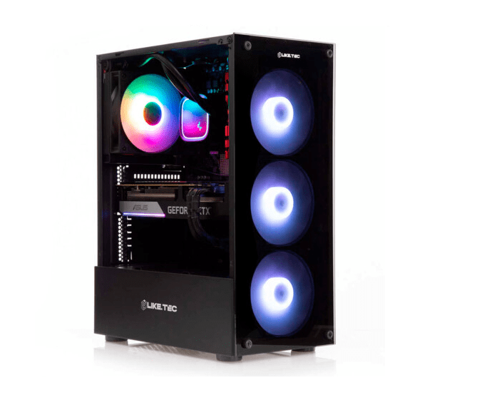 Gabinete Gamer Matrix Midtower 3x FAN RGB Rainbow - Liketec