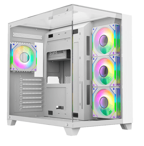 Gabinete Zeus Pro Glass Snow Liketec - SEM FAN