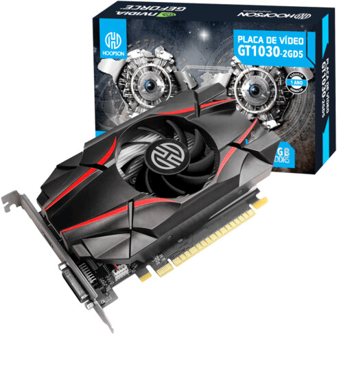 Placa de Vídeo GT1030 2 GB de memória GDDR5 HOOPSON - GT1030-2GD5