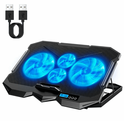 Suporte de Notebook Gamer Base com 4 Coolers 2 Usb Led Azul - DELTA-B1142