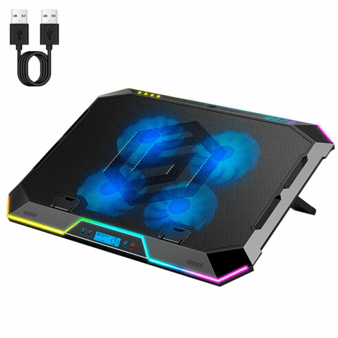 Suporte de Notebook Gamer Base com 4 Coolers 2 Usb Led RGB - DELTA-B3142