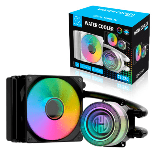 Water Cooler p Processador Intel AMD Preto Fan Led RGB HOOPSON - CL-220P