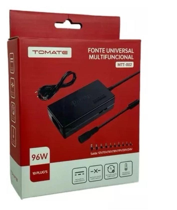 Fonte de Alimentação Universal para Notebook 96W Tomate MTT-002