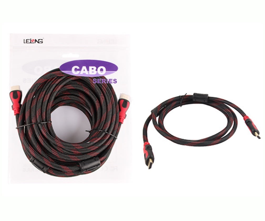 Cabo HDMI 1.4 1,8m Lelong LE-6612 com Filtro e Malha