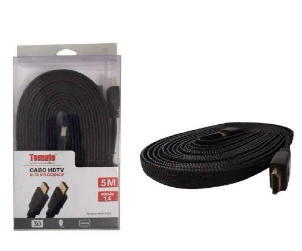 Cabo HDMI 2.0 5 Metros 4K Ultra HD 3D Tomate MHD-4005