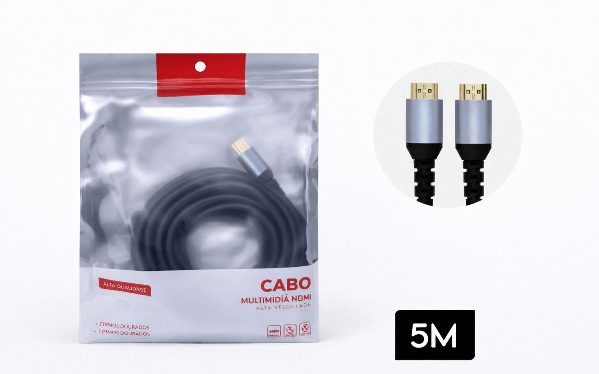 Cabo HDMI para HDMI 5 Metros 8K Tomate MHD-8105