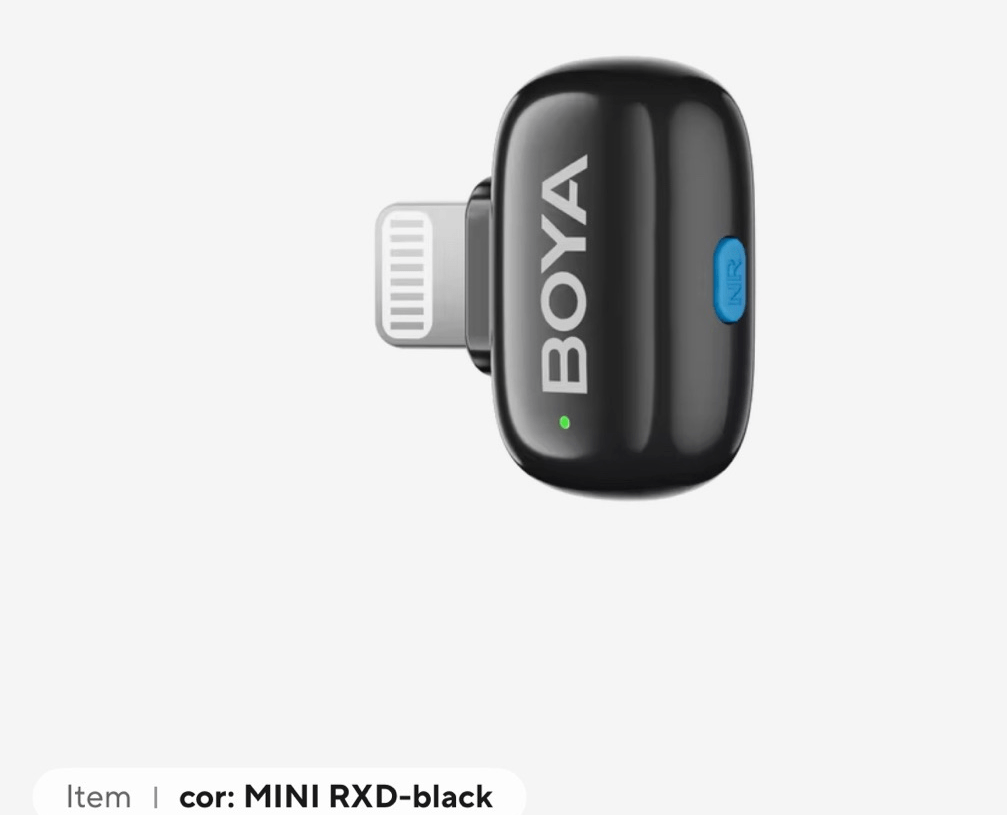 Acessórios Boya Mini para Microfone de Lapela Sem Fio Boya