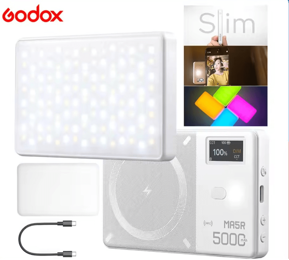 Iluminador LED RGB GODOX MA5R Power Bank MagSafe