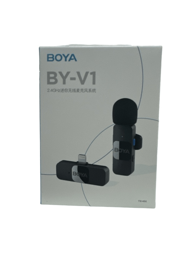 Microfone BOYA BY-V1 Lapela Sem Fio Wireless Lightning