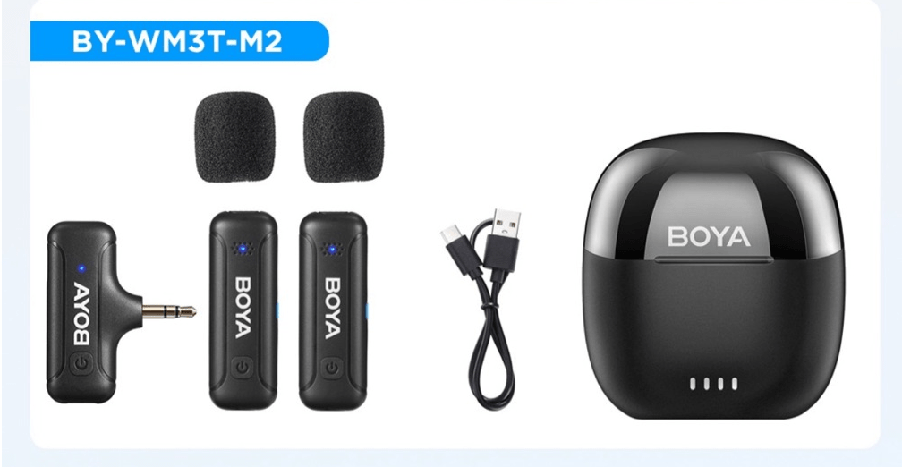 Microfone BOYA BY-WM3T-M2 Sem Fio para Câmeras