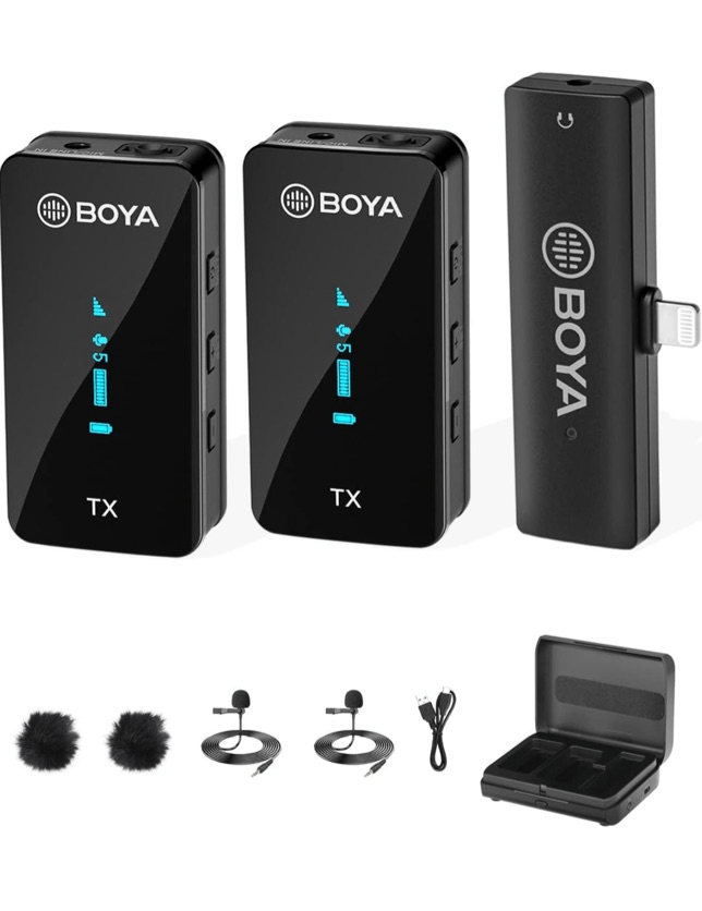 Microfone BOYA BY-XM6-K4 Wireless Dual-Channel para iOS
