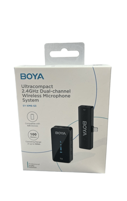 Microfone BOYA BY-XM6 S3 Lapela Sem Fio Lightning