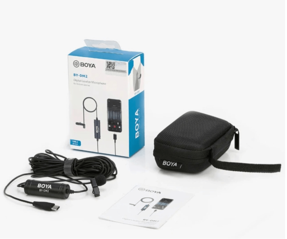 Microfone de Lapela Condensador Tipo-C BOYA BY-DM2