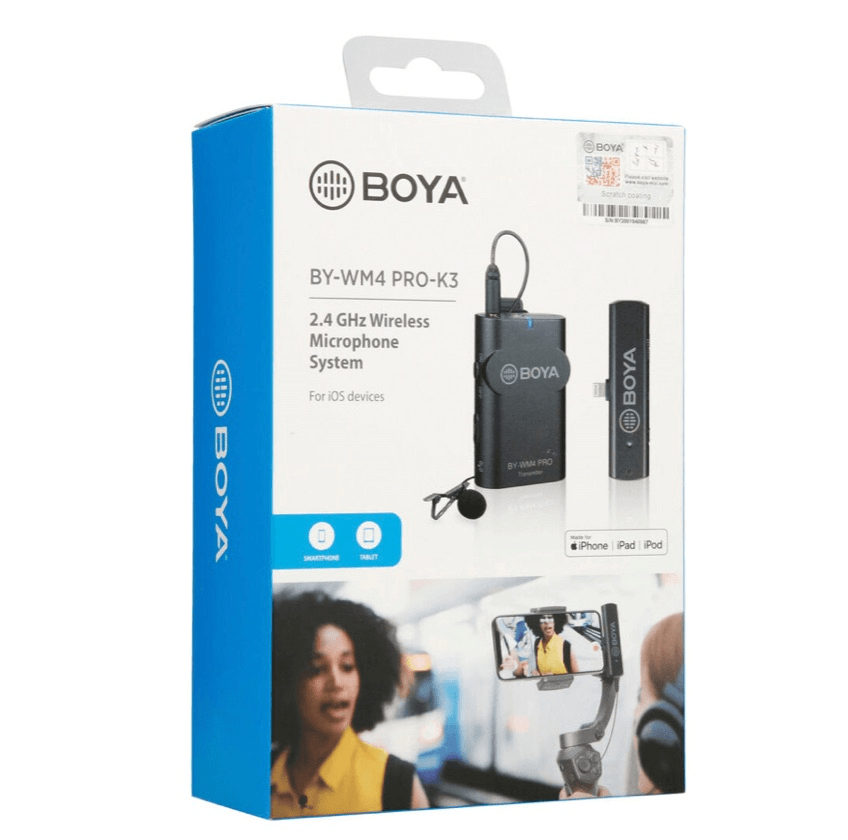 Microfone Lapela Boya BY-DM1 para Smartphone iPhone Ipod iPad