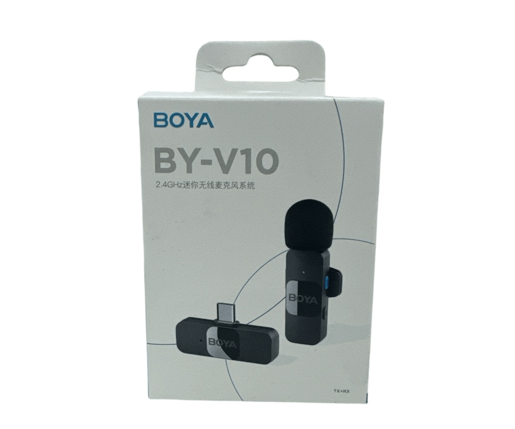 Microfone Sem Fio BOYA BY-V10 Lapela USB-C 2.4GHz