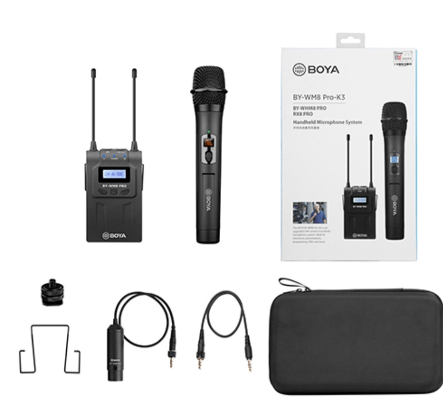 Microfone Sem Fio BOYA BY-WM8 Pro-K3 UHF Wireless Profissional