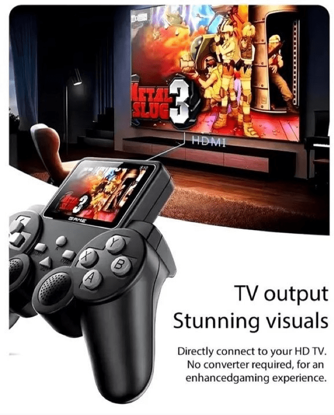 Consola Gamepad S10 com Mando e Tela – 520 Jogos Clássicos