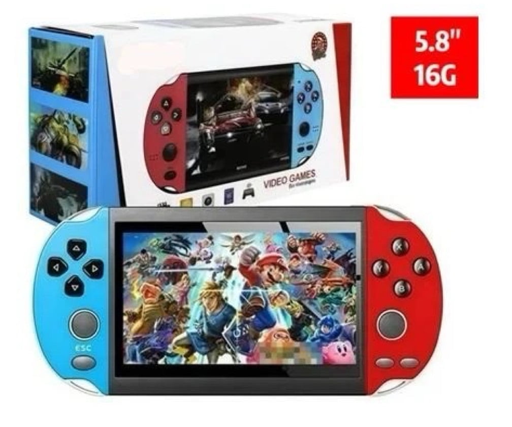 Console Portátil Retrô A-8298 Tela 5.8” com 5.000 a 10.000 Jogos Retro
