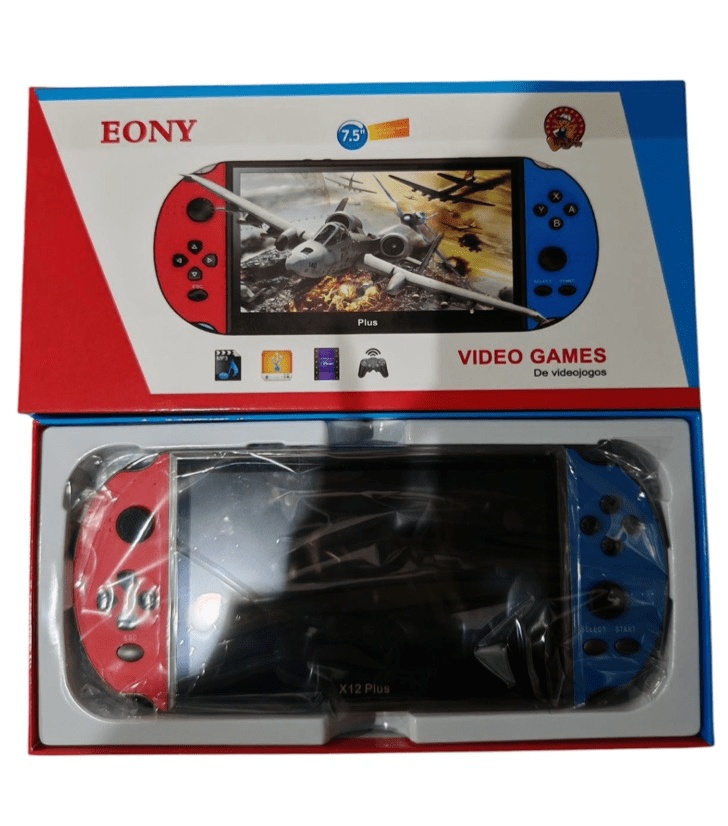 Game X12 Plus Portátil Tela Gigante HD 7 Polegadas com 15.000 Jogos