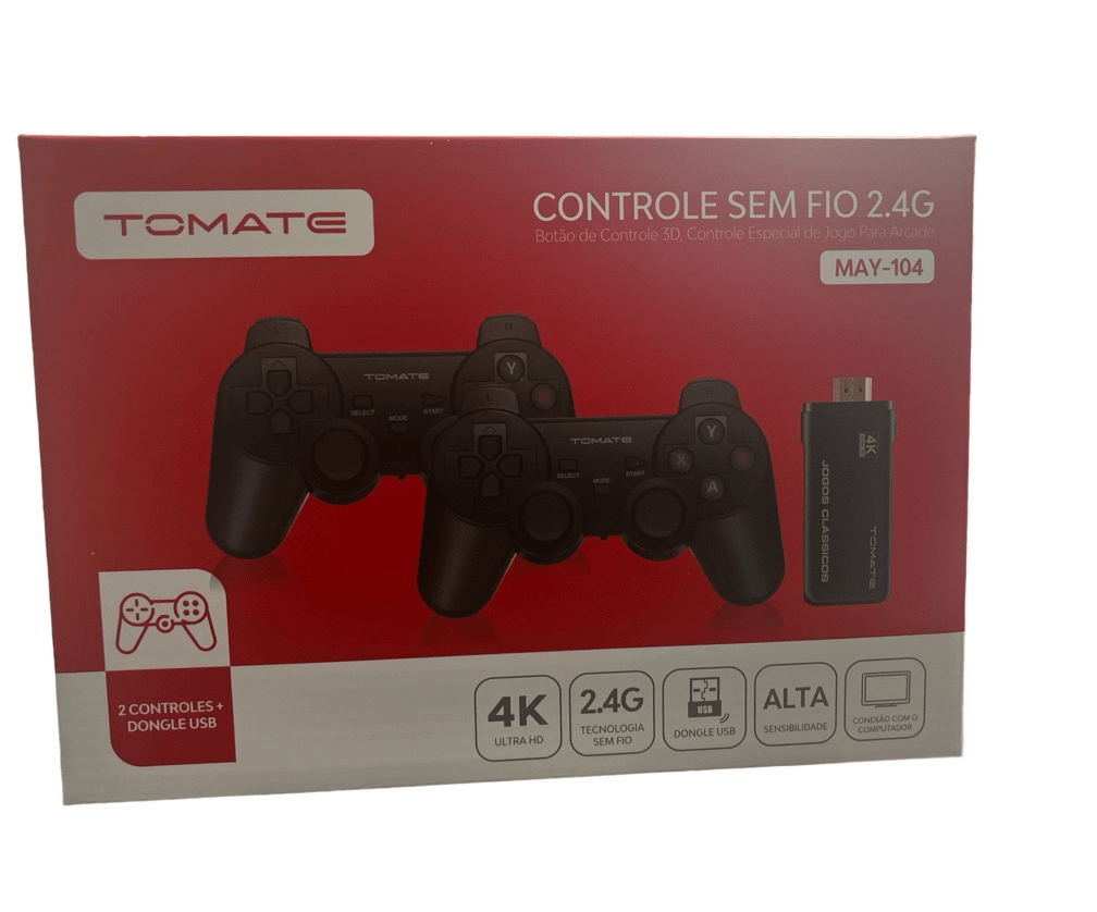 Videogame MAY-104 4K HDMI 64 Bit com 3550+ Jogos e Controle Sem Fio