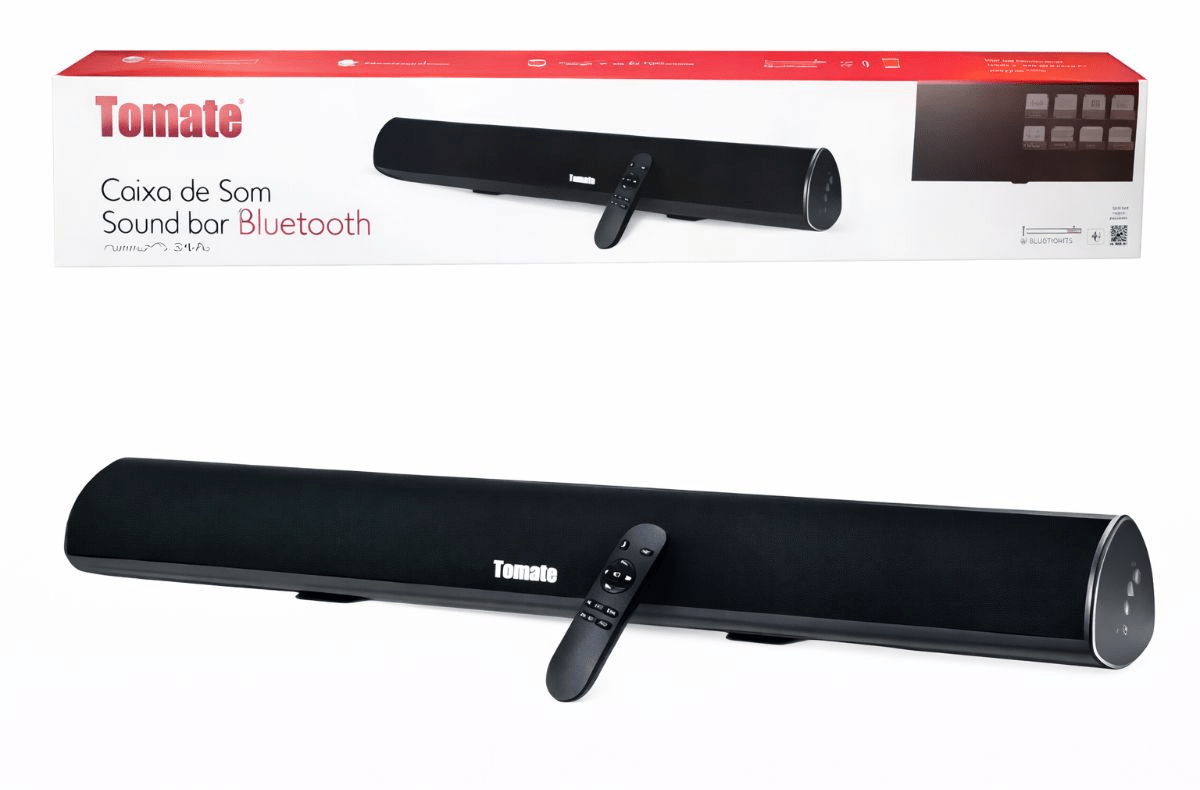 Barra de Som Tomate MTS-2016 Mini Bluetooth Preta 127/220V