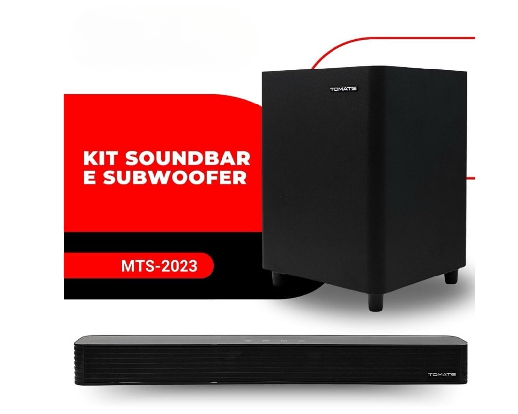 Soundbar com Subwoofer Tomate MTS-2023 Som Potente e Envolvente