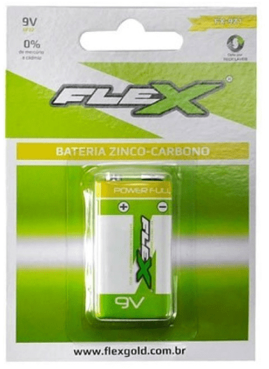 Bateria Comum 9V Flexgold - FX-9Z1