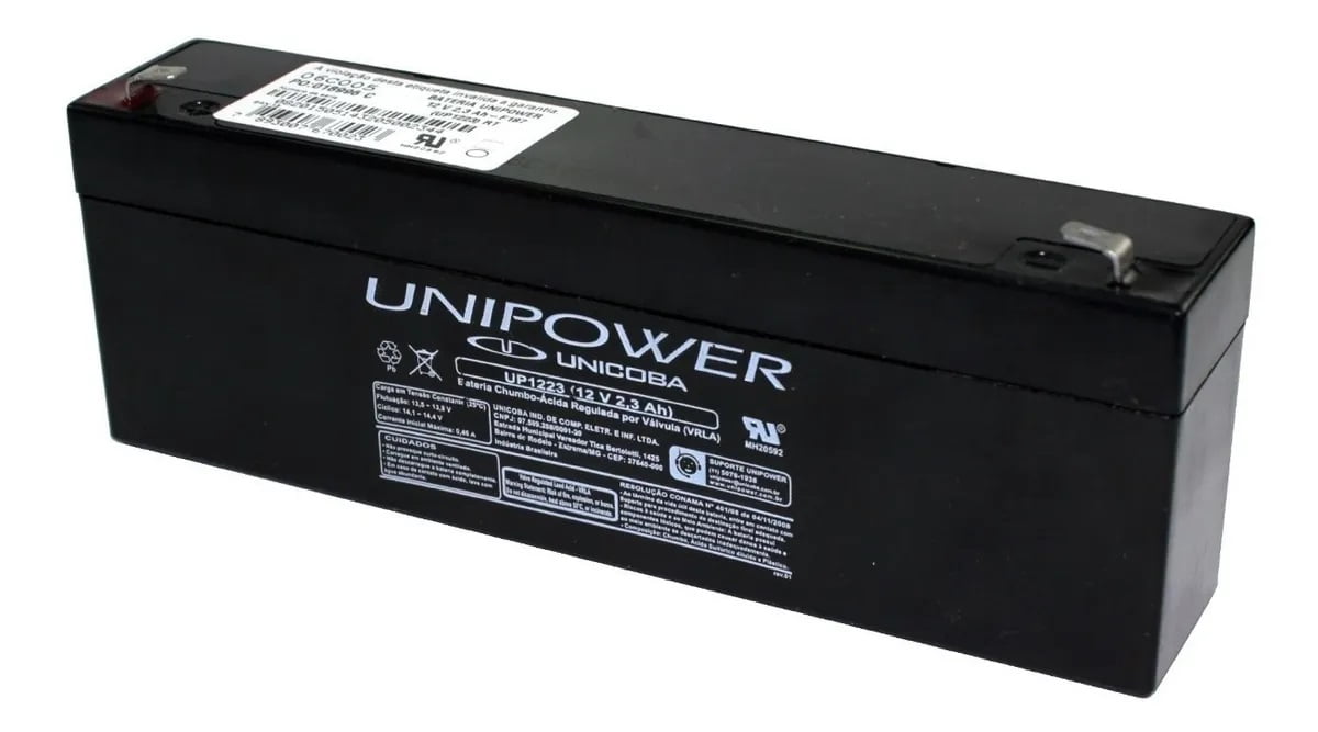 Bateria Selada 12v 2.3ah Up1223 Unipower Recarregavel