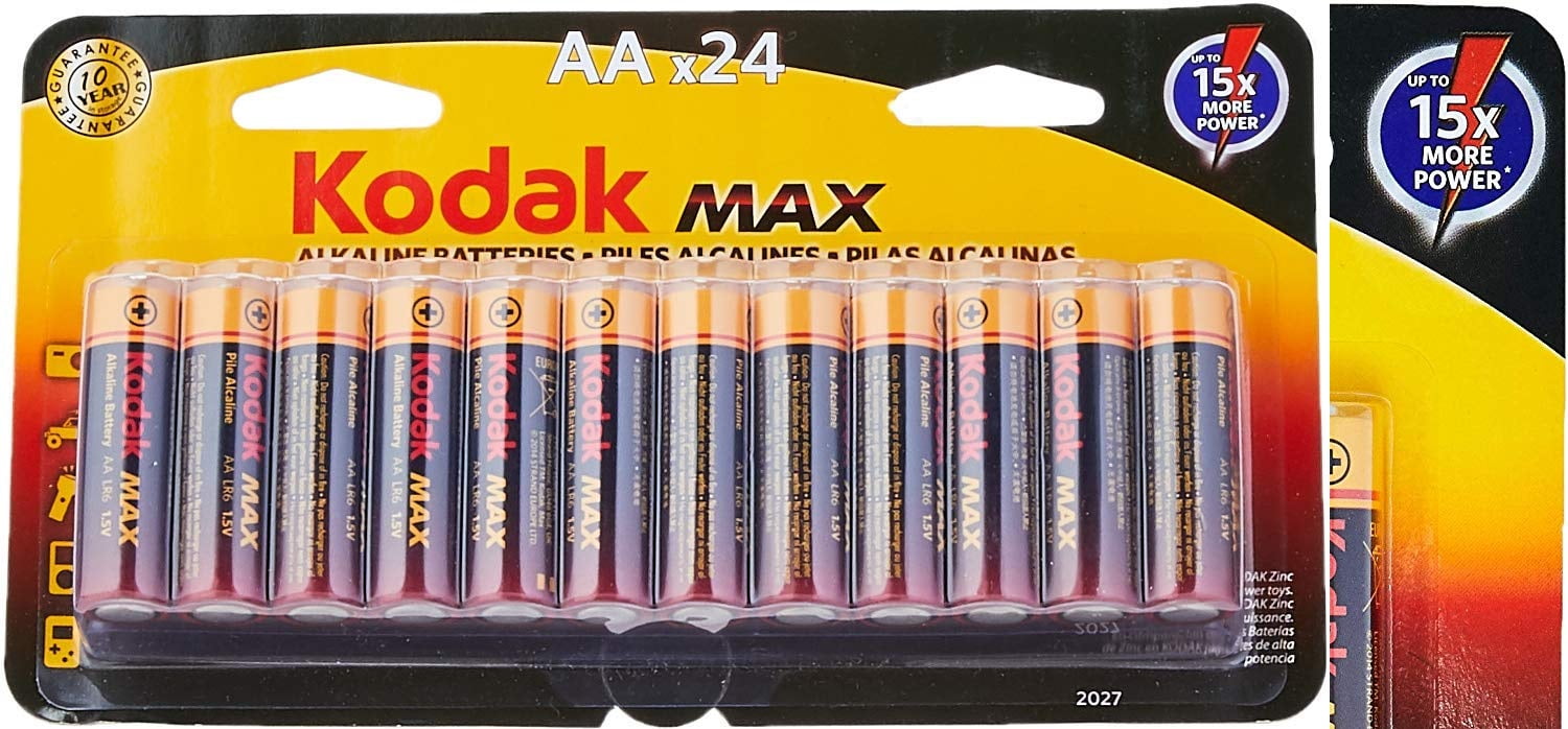 Pilha Max Alcalina AA com 24 Unidades, Kodak