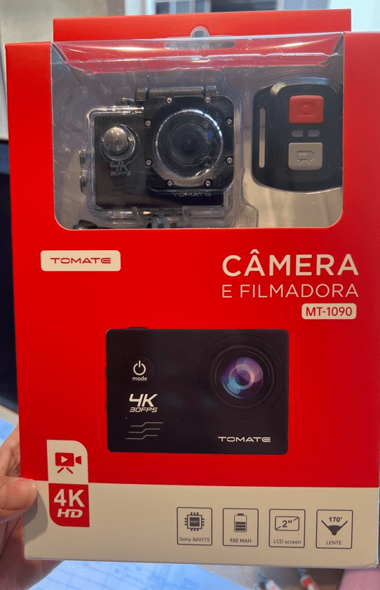 Câmera E Filmadora Digital Tomate 4k Wifi Mt-1090 1080p