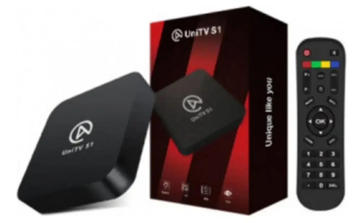 UNITV S1 TV Box Android 1GB RAM 8GB Preto
