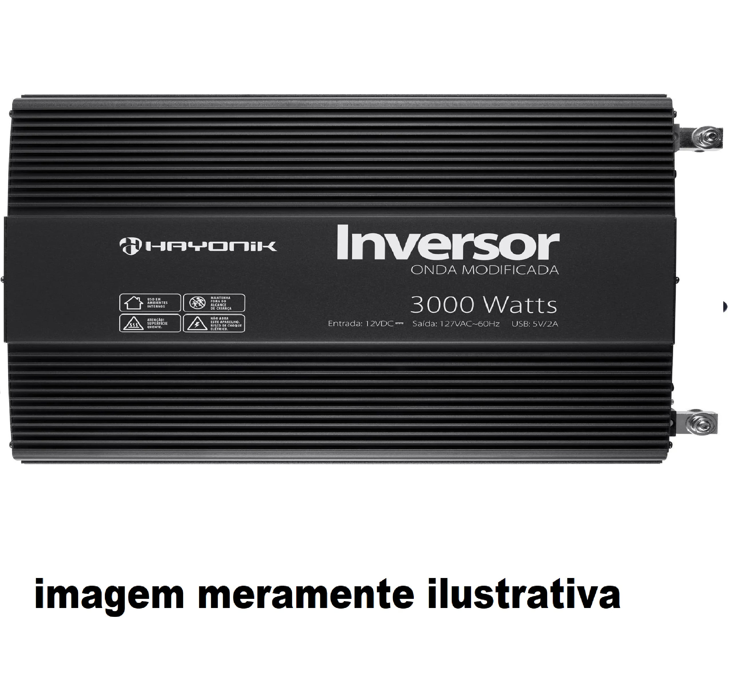 Inversor de Onda Modificada 3000W 12VDC/127V PW12-1 HAYONIK