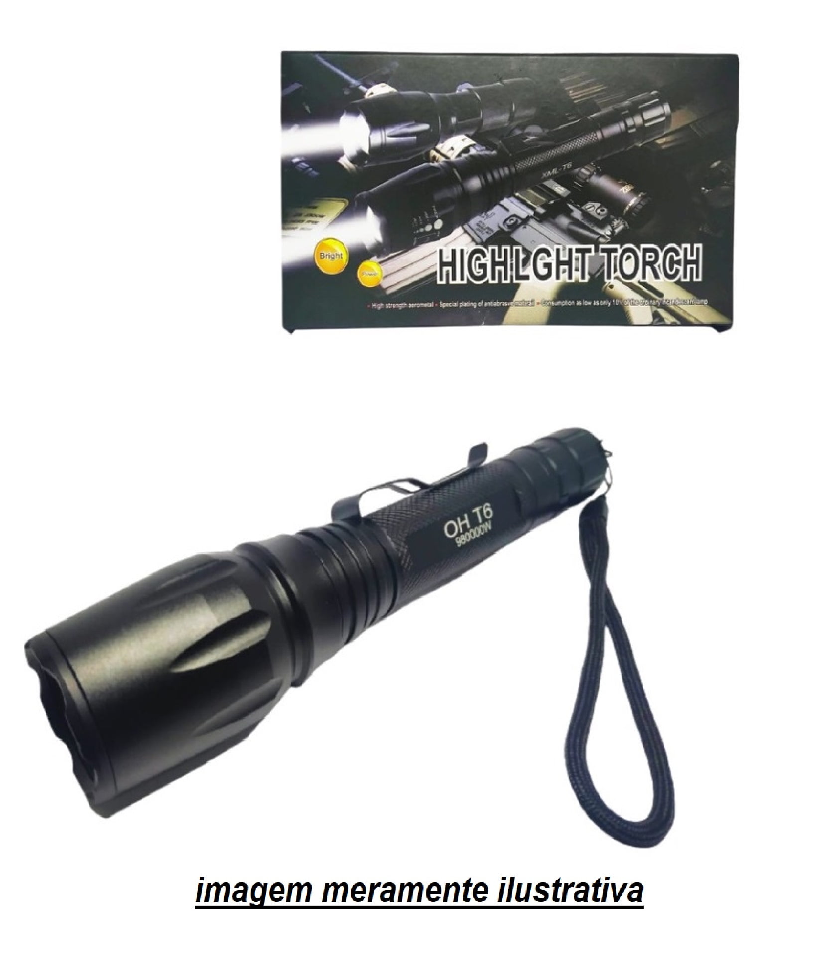 Lanterna Tatica Swat T6 108000 Lumens A Mais Potente T6-2