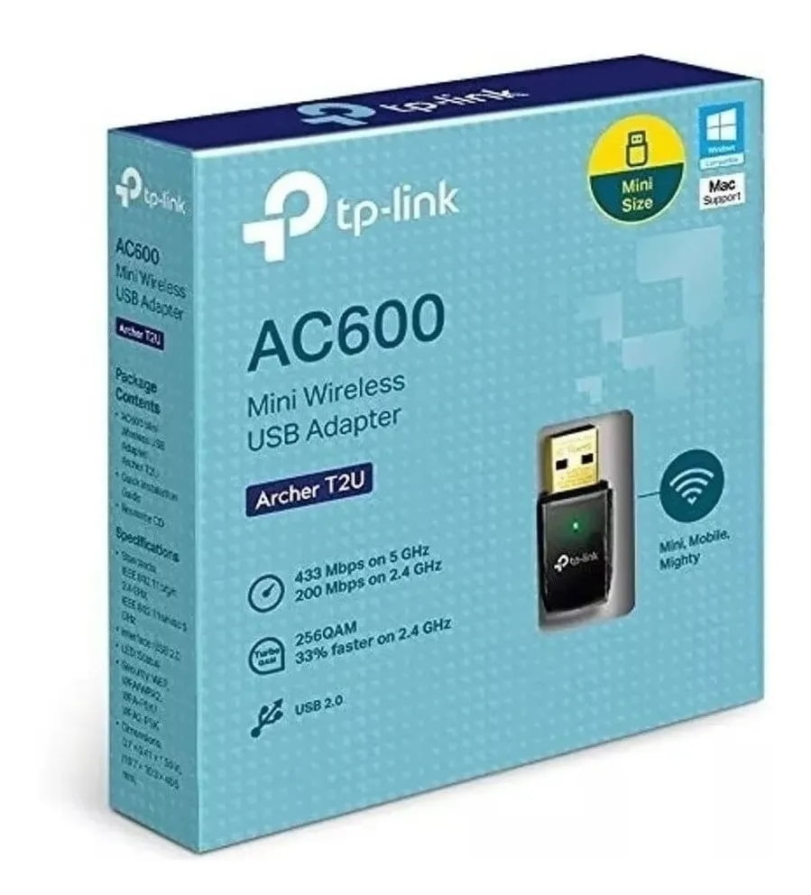 Adaptador Usb Tp-link T2u Ac600 Dual Band Wifi Archer Ac600